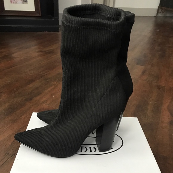 Steve Madden Siena Black Fabric Boot 